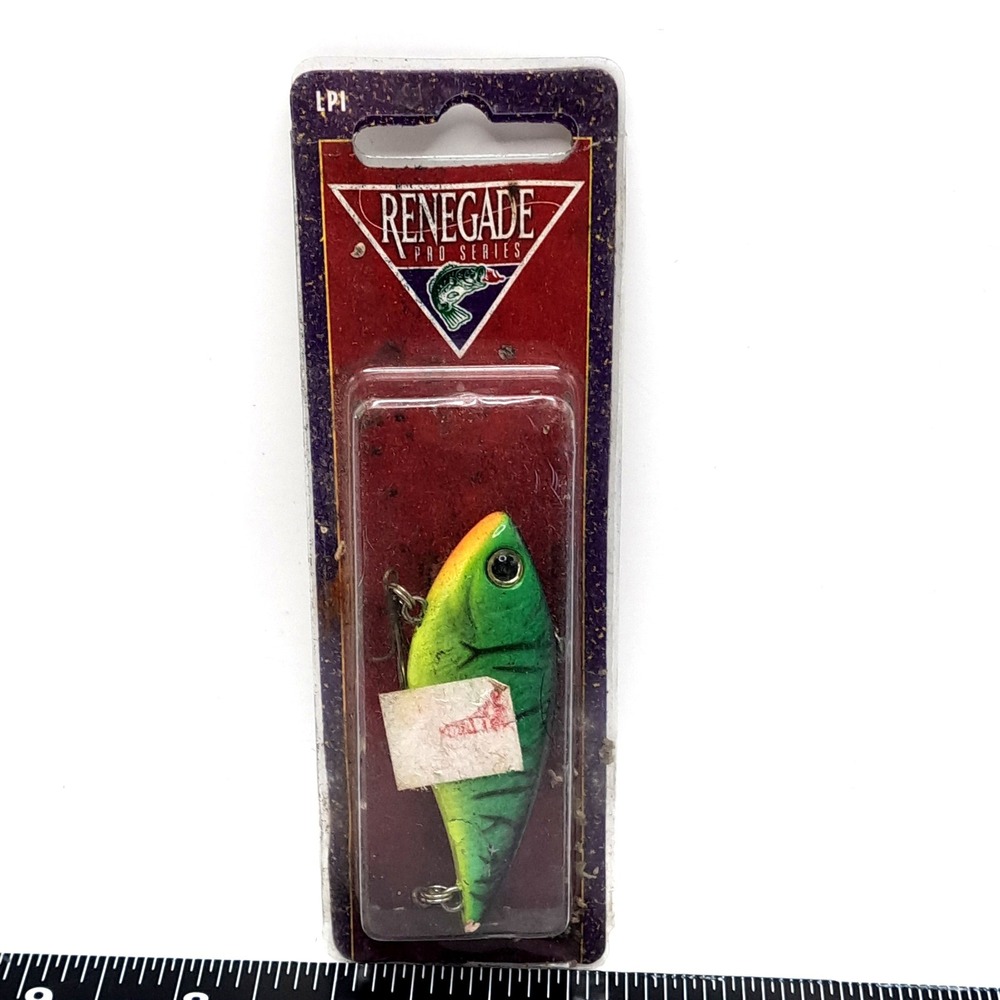 Renegade Pro Series Lipless Crankbait Fishing Lure‎ Vintage 70s Green NIP 2 inch